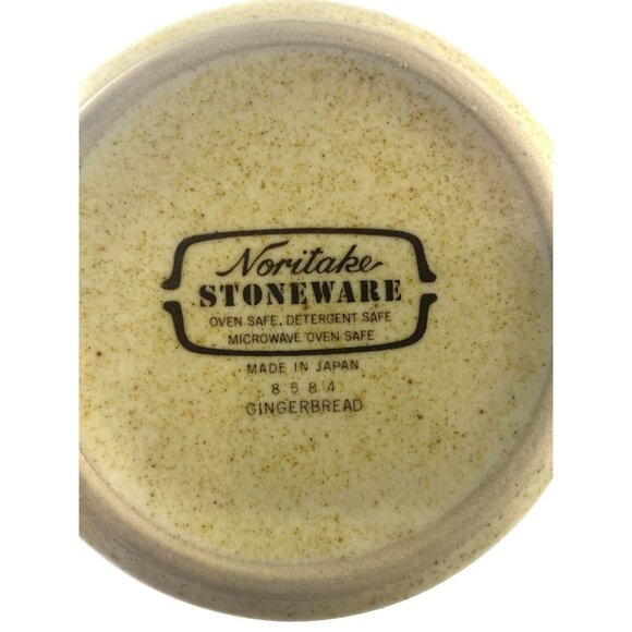 Noritake Stoneware Gingerbread Pitcher Japan Vintage Beige - Picture 5 of 5